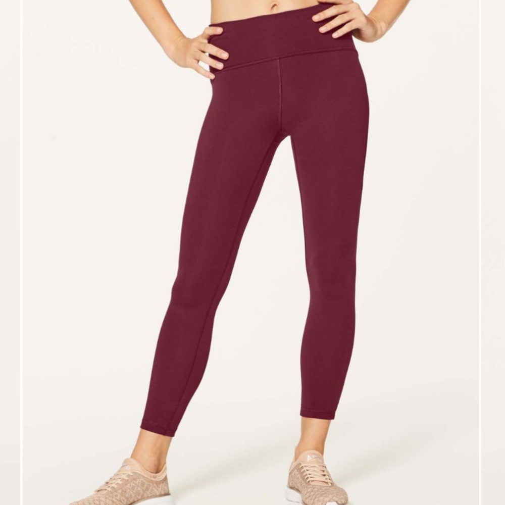 Lululemon Athletica Train Times Deep Rouge Leggings - Picture 2 of 5